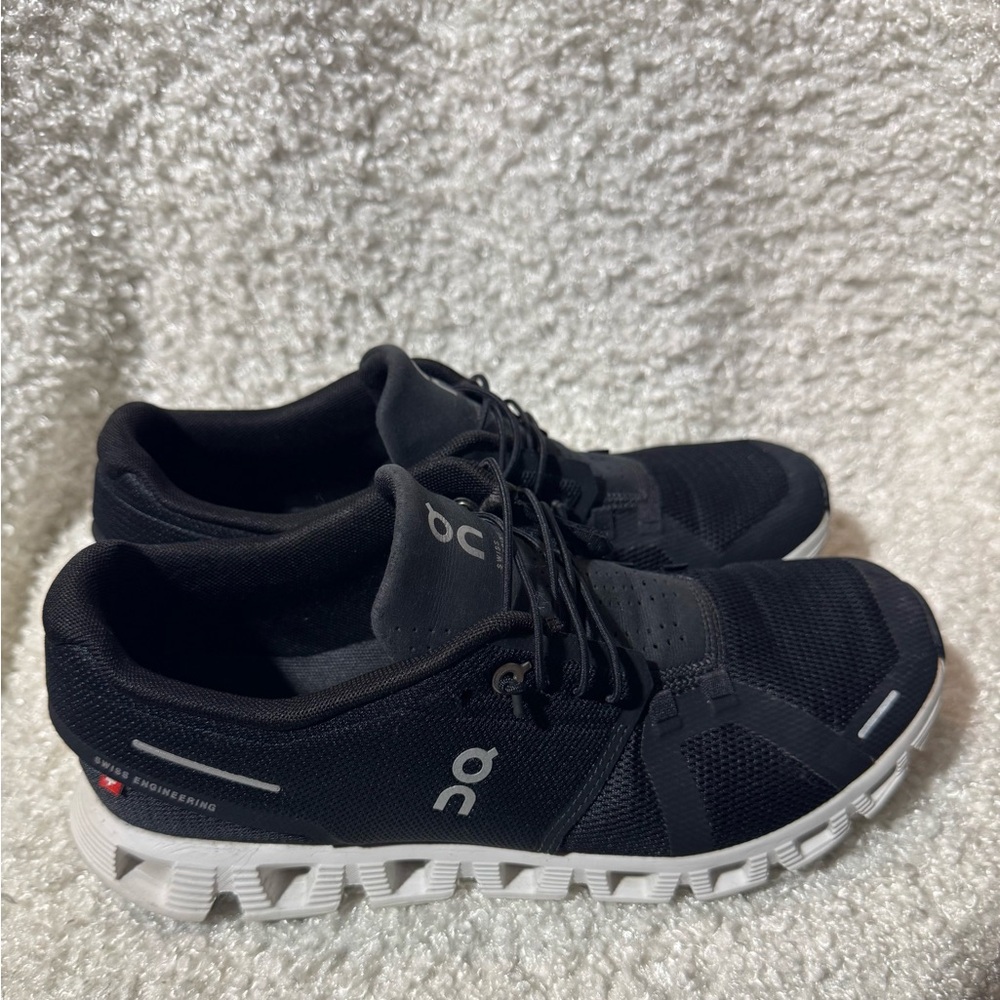 On Running Black and White Athletic Shoes